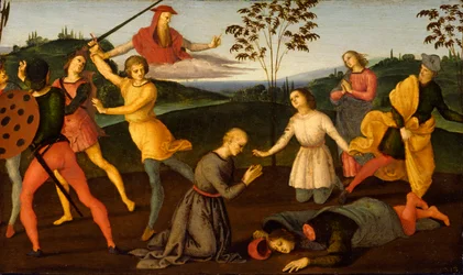 St. Hieronymus bestraft den Häretiker Sabinian